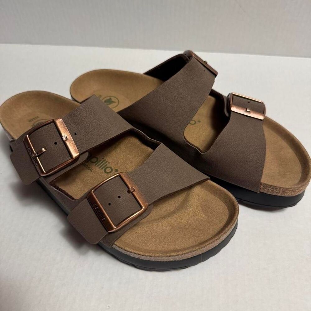 Birkenstock Women's Brown and Tan Sandals
